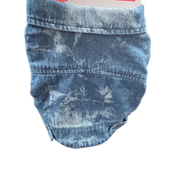 Top Paw Brand Dog Denim Jacket Short Sleeve - Picture 9 of 9